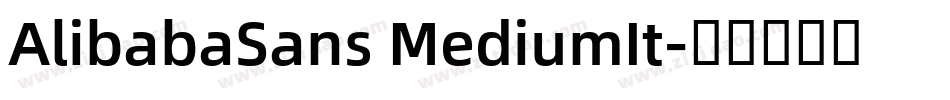 AlibabaSans MediumIt字体转换